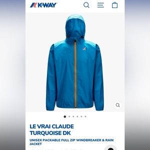 K- way LE VRAI CLAUDE
PACKABLE FULL ZIP WINDBREAKER & RAIN JACKET